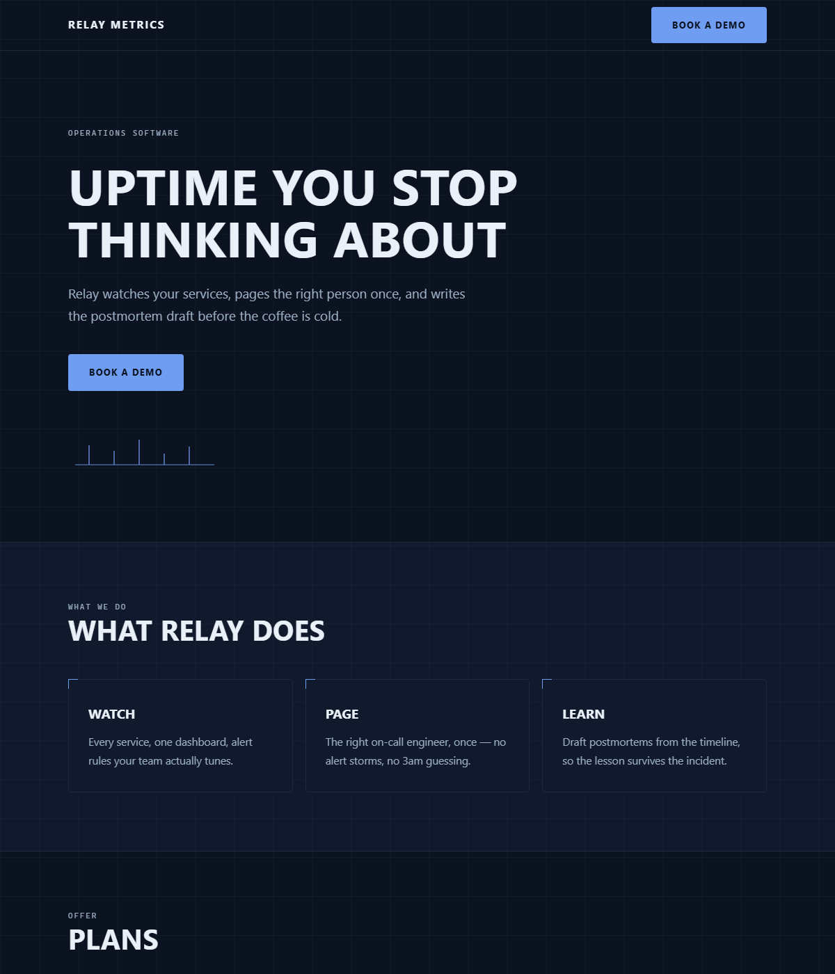 Website built by the platform for a software company